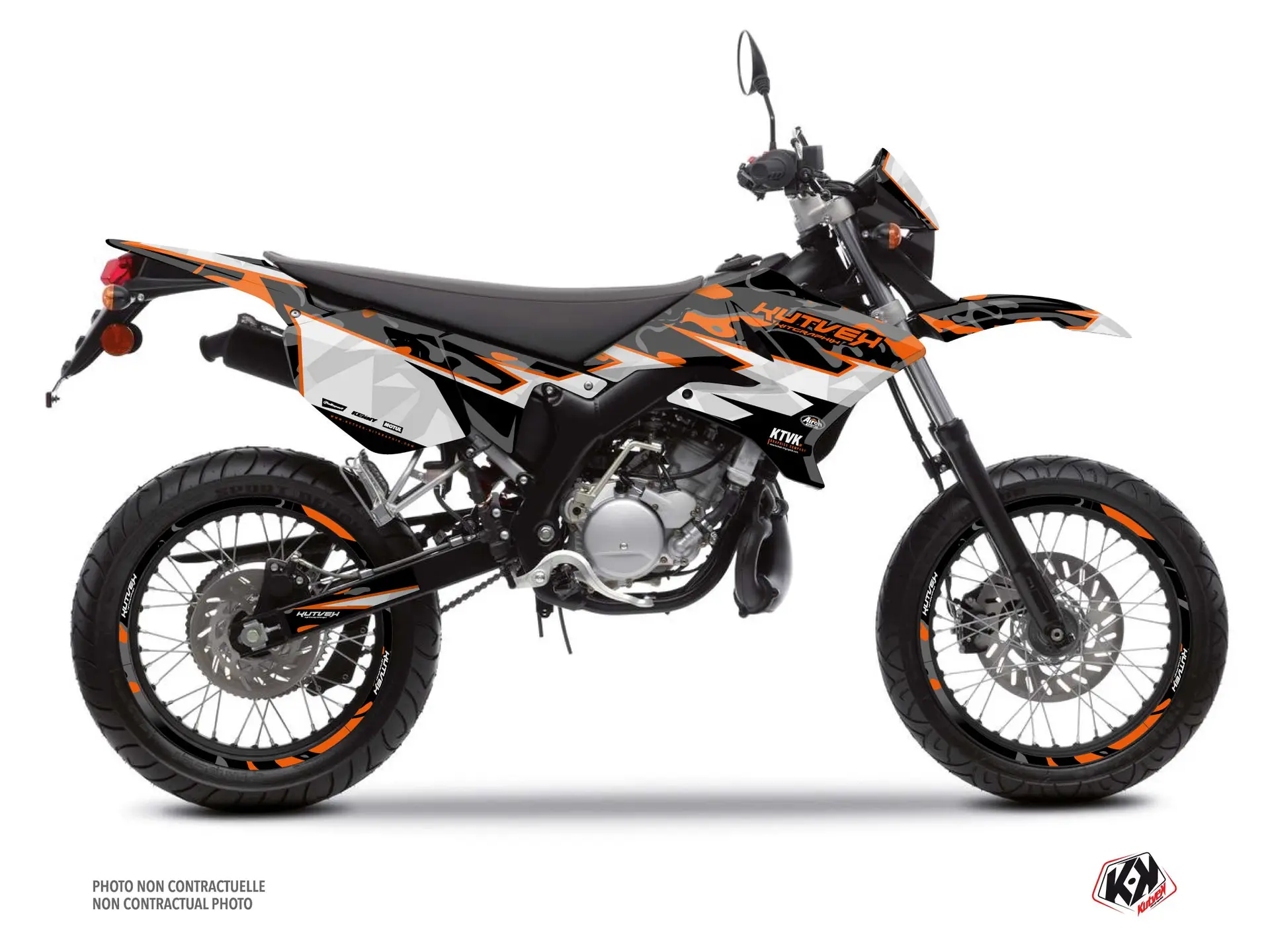 KUTVEK Dekorsatz + Sitzbankbezug 50cc MBK Xlimit Orange