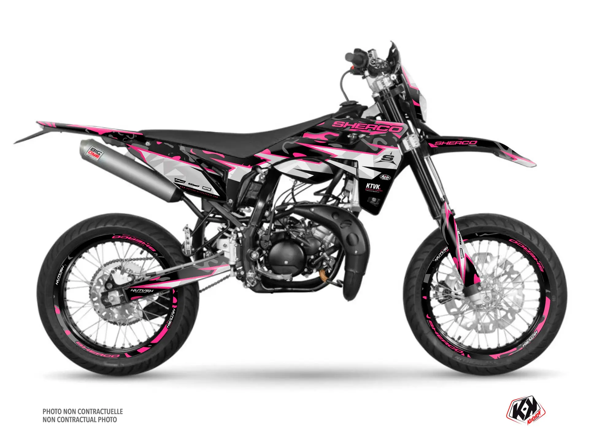 パック デコキット + シートカバー 50cc バーバリアン シェルコ SM 50 ピンク