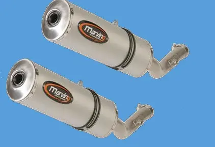Marving XT 660 X-R स्मॉल ओवल एल्यूमीनियम होमोलोगेटेड साइलेंसर - जोड़ी