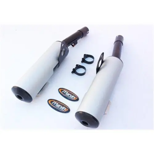 Marving گول GPX 750 R سائلنسر Ø100 سیاہ ایلومینیم کوٹنگ ہومولوجیٹڈ - جوڑا