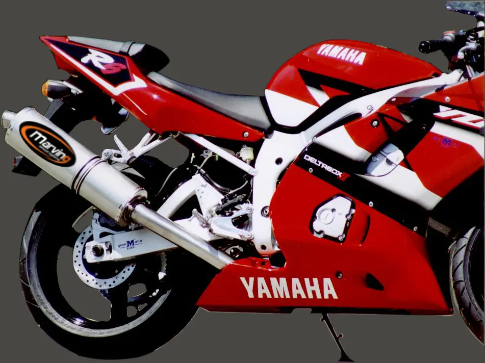 كُمّام مارفينج سوبرلاين YZF R1 1998/1999 بيضاوي كبير من التيتانيوم مُرَخَّص