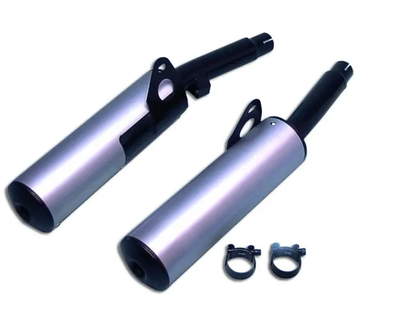 Marving XJ 100mm Round Black Alu Coated Homologated Exhaust Pair