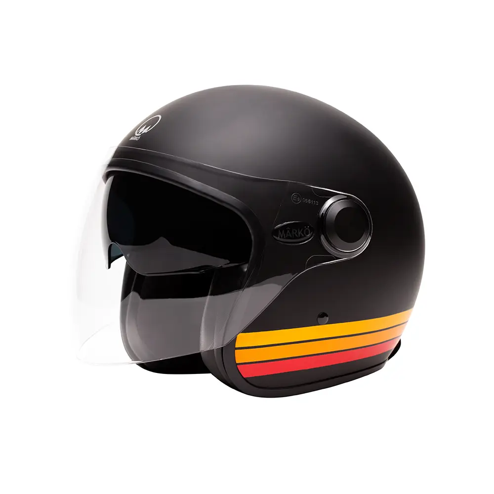 Jet-Helm Marko Boréal Schwarz Matt Orange XS 22.06