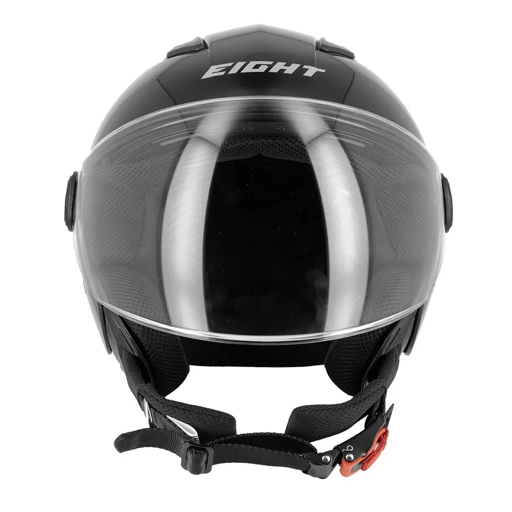 Casco Jet Eight S779 LEOV LV Negro S - Pantalla Larga — vista 2