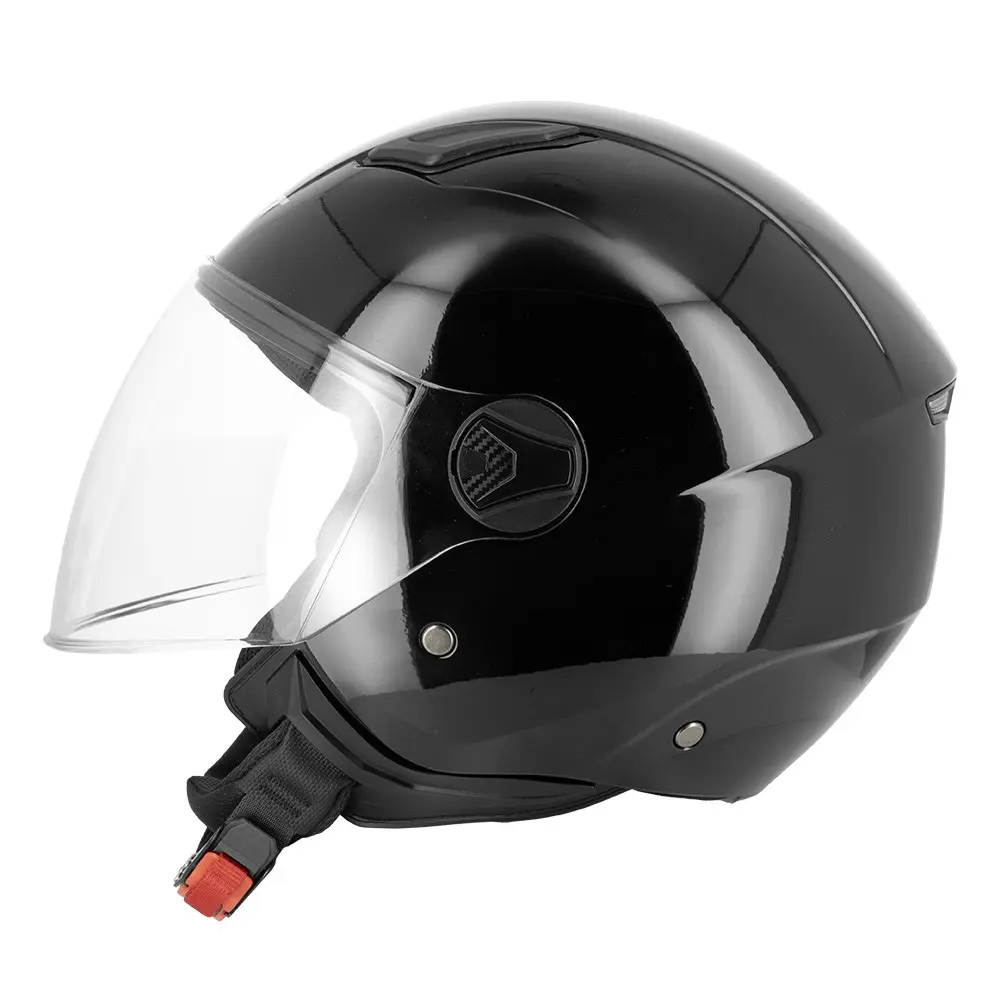 Casco Jet Eight S779 LEOV LV Negro S - Pantalla Larga — vista 3