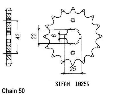 Sifam CB 250 Twin/N 78-1982 530 15톱니 스프로킷 JTF278