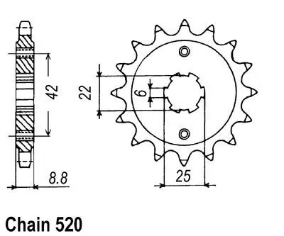 Зъбно колело Sifam CB 400 N 1981-1982 520 15 зъба JTF276