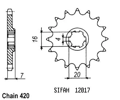 Sifam 420 11 Tooth Sprocket Suzuki 50 RMX/SMX -2002 JTF413