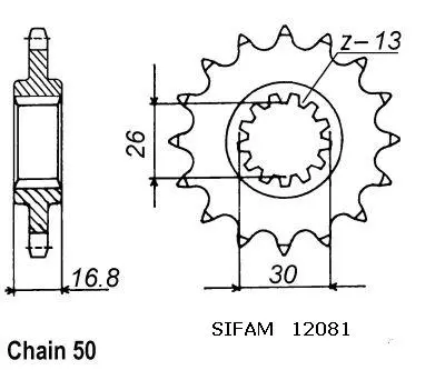 Sifam VTR 1000 F 1997-2001용 530 17T 스프로킷 JTF333 유사품