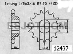Sifam Sprocket KTM 50 SX Pro 2001-2003 415 11 teeth