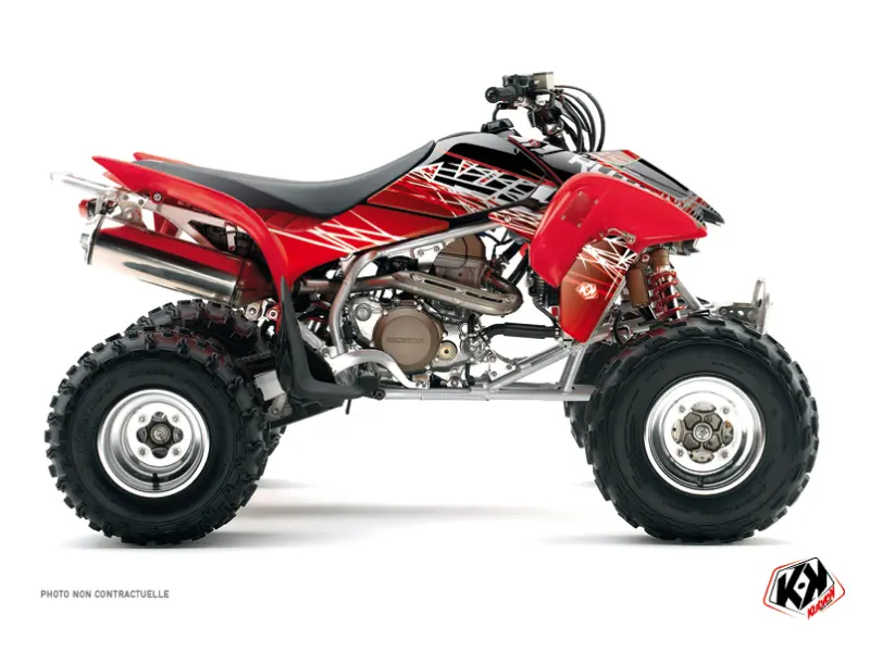 Quad stickerset Kutvek Eraser Honda 450 TRX rood wit 2006-2007