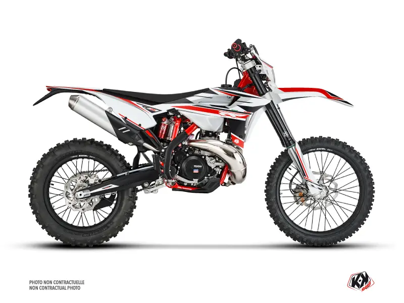 KUTVEK FIRENZE Beta RR 2T 300 Beyaz Kırmızı Siyah Motosiklet Cross Dekorasyon Kit'i