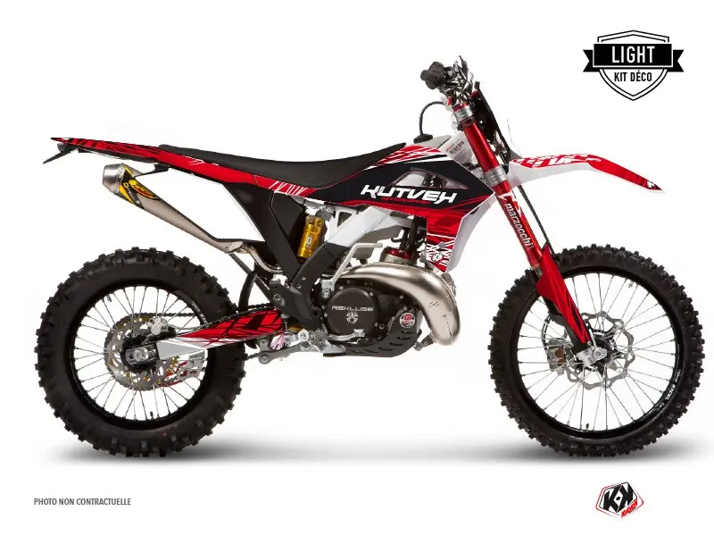 Kit Déco Moto Cross Eraser GASGAS 250 EC Rouge Blanc KUTVEK