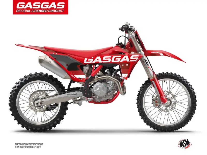Kit Décoration Moto Cross KUTVEK GASGAS MC 125 Rouge Stella