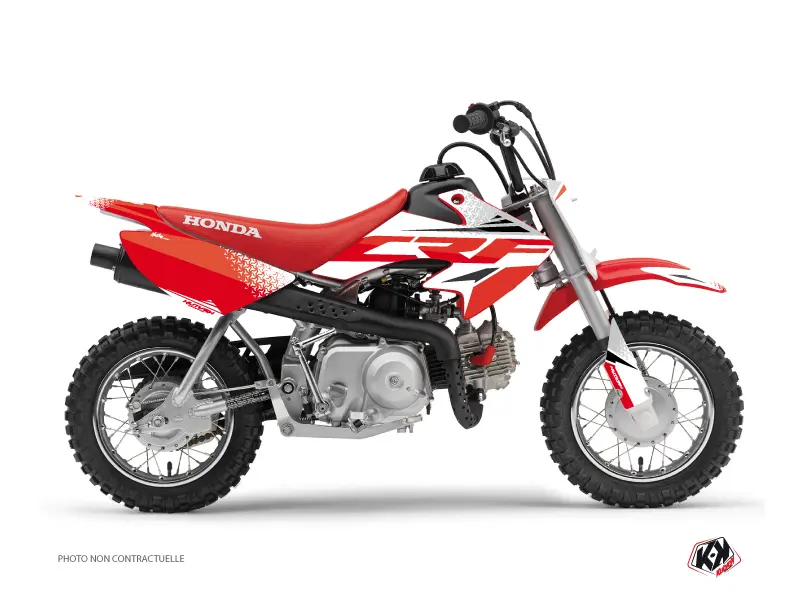 Kit Déco Moto Cross KUTVEK Honda 50 CRF Blanc Rouge