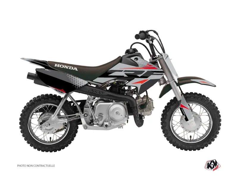 Kit Déco Moto Cross Kutvek Honda 50 CRF Gris Rouge