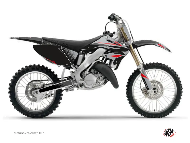 Kunststoff-Kit Motocross Kutvek Honda 125 CR grau rot Nasting