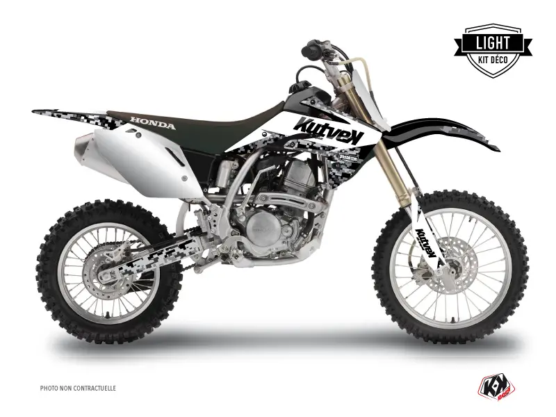 Kutvek Predator Honda 125 CR سفید موٹو کراس پلاسٹک کٹ