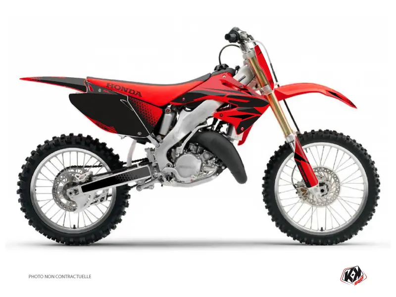 Kit déco moto cross Kutvek Honda 250 CR rouge noir