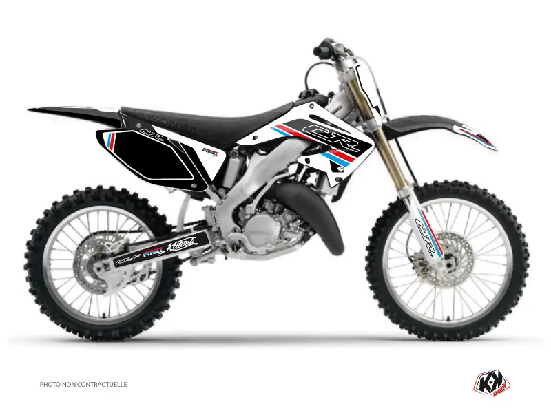 طقم أغطية بلاستيكية لدراجة كروس Kutvek First Honda 250 CR أبيض