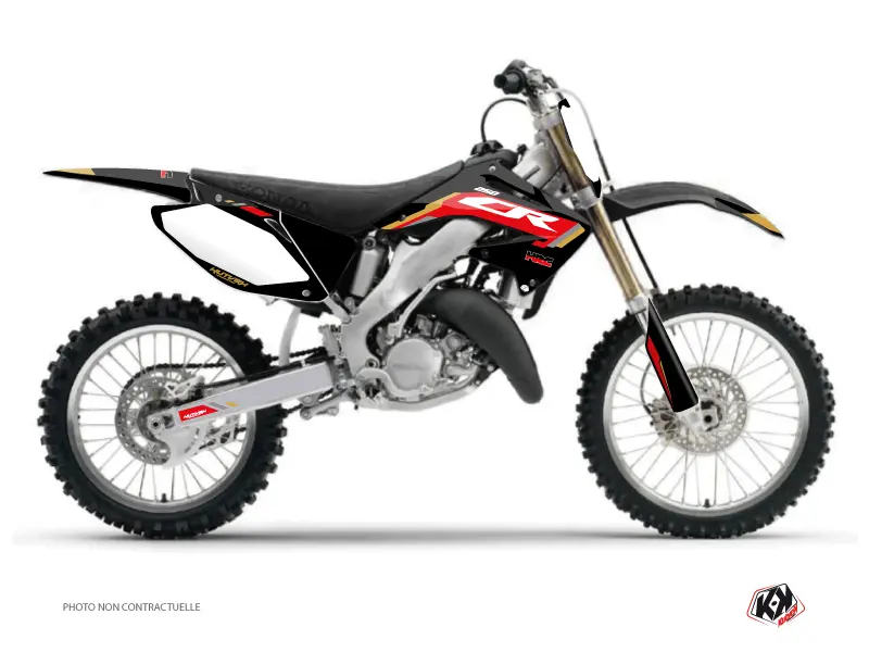 Sada dekačních fólií pro motokros Works Honda 250 CR černá KUTVEK