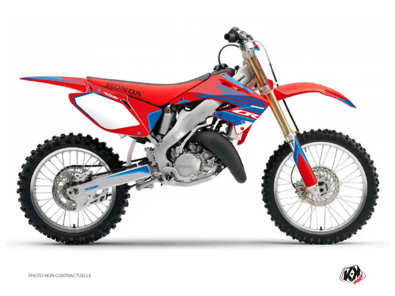 Kit Décoration Moto Cross Dyna Honda 250 CR Bleu KUTVEK