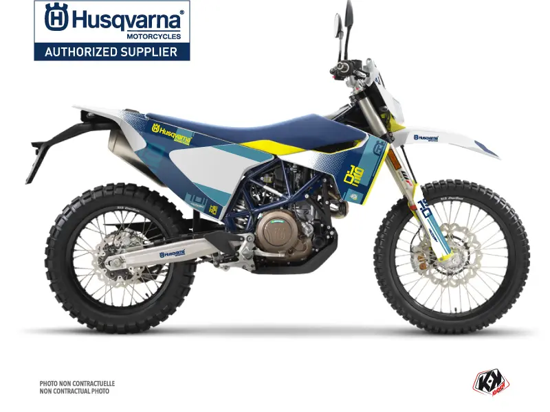 Dekorsatz Husqvarna 701 Enduro blau gelb KUTVEK