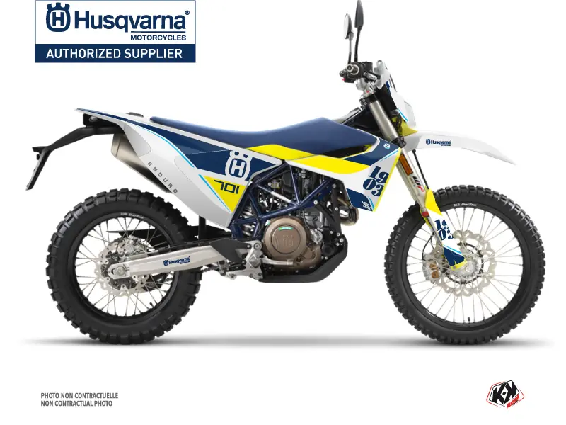 Motocross Dekorsatz Heyday Husqvarna 701 Enduro blau gelb KUTVEK