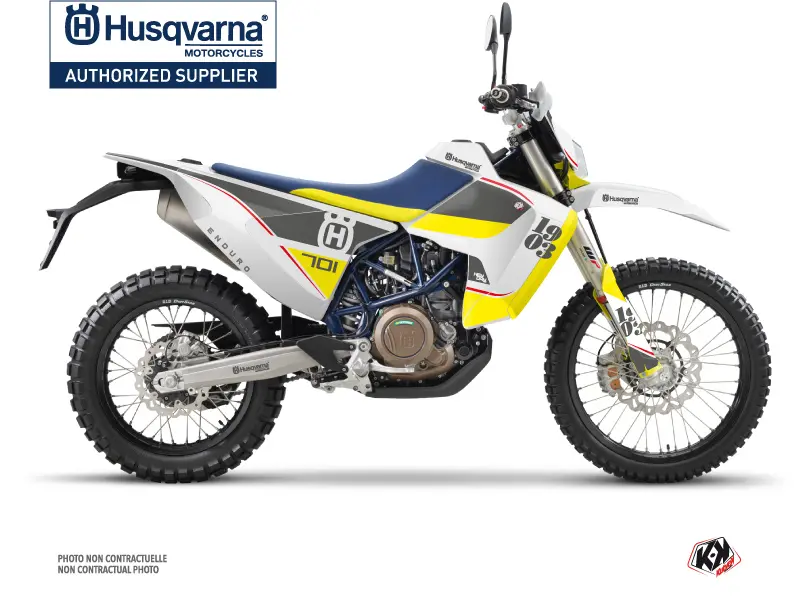 Kit plastiques Deco Moto Cross Husqvarna 701 Enduro Heyday Gris Jaune