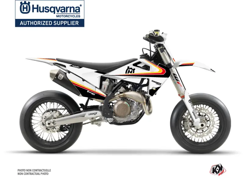 Комплект графики для мото кросс Legacy Husqvarna 450 FS черный желтый KUTVEK