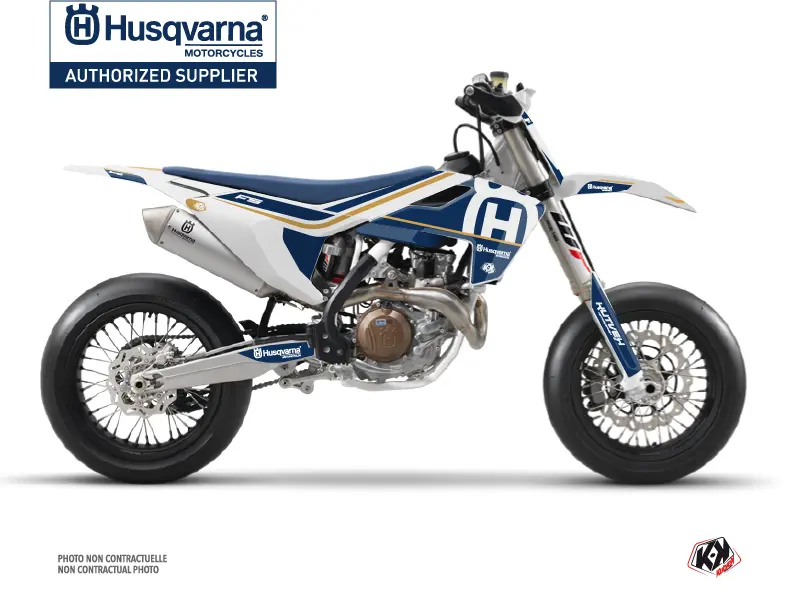 Kit décoration moto cross Husqvarna 450 FS blanc Heritage KUTVEK
