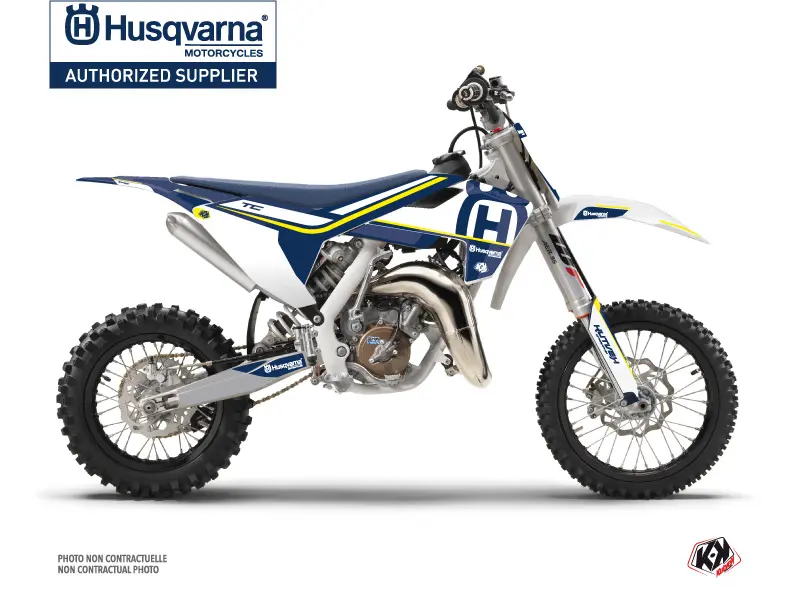 Heritage Husqvarna TC 50 نیلا سفید KUTVEK موٹر سائیکل کراس ڈیکوریشن کٹ