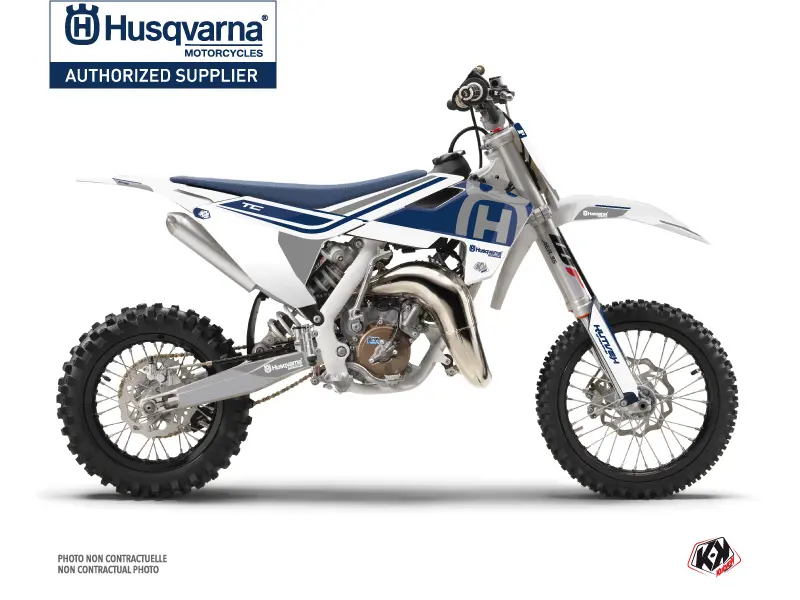 Kit Décoration Moto Cross Heritage Husqvarna TC 50 Blanc Gris KUTVEK