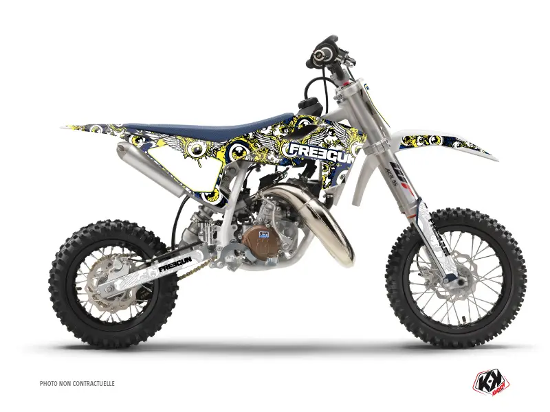 프리건 아이드 Husqvarna TC 50 블루 옐로우 모터크로스 그래픽 키트