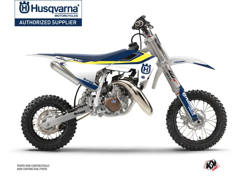 Kit Déco Moto Cross Legend Husqvarna TC 50 Bleu KUTVEK