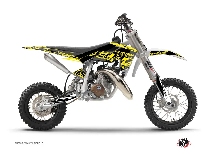 KUTVEK Eraser Fluo Husqvarna TC 50 노란색 그래픽 키트