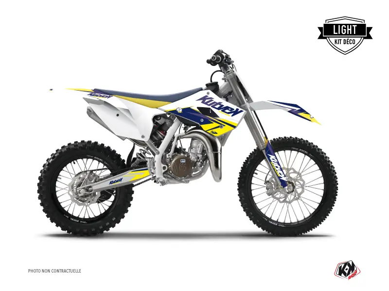 Kit décoration moto-cross KUTVEK Husqvarna TC 85 blanc jaune