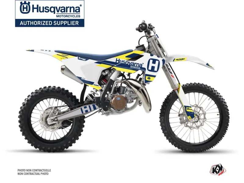 Kit de décoration motocross Husqvarna TC 85 Bleu Jaune