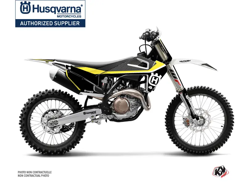 Kit de decorațiuni Moto-cross Legend Husqvarna FC 250 negru KUTVEK