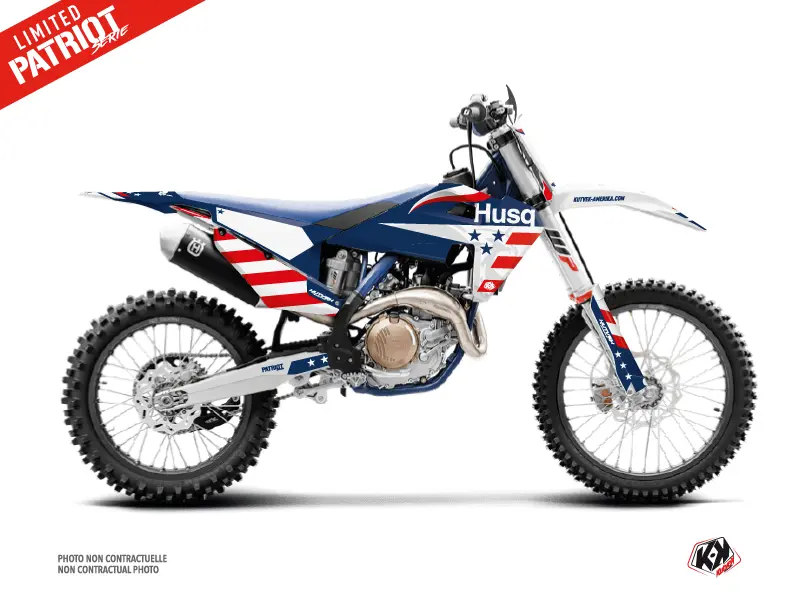 Kit de décoration moto-cross Patriot Husqvarna FC 250 Bleu