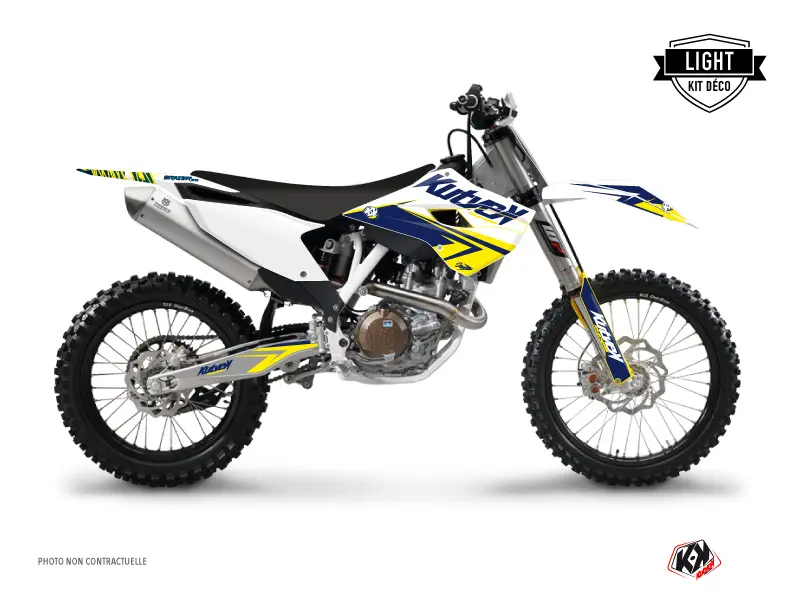 Dekorsatz Motocross Stage Husqvarna TC 250 Weiß Gelb KUTVEK