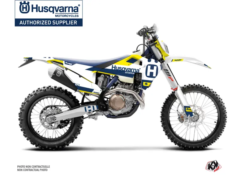 Kit plastiques Kutvek Husqvarna 300 TE bleu jaune