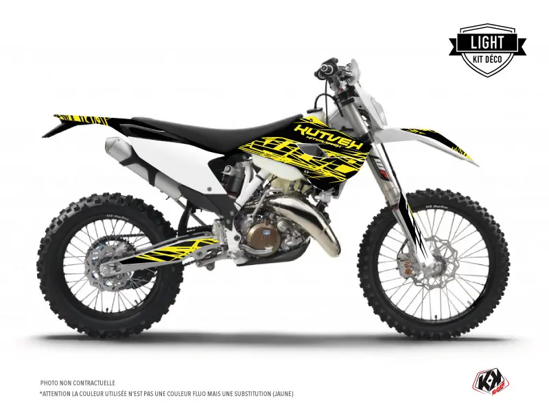 Dekorsatz für Motocross Eraser Fluo Husqvarna 300 TE gelb KUTVEK