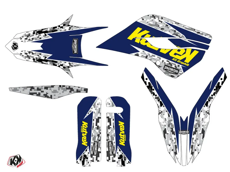 KUTVEK Predator Husqvarna 350 FE紫黄越野摩托车贴花套件 — 第 2 视图