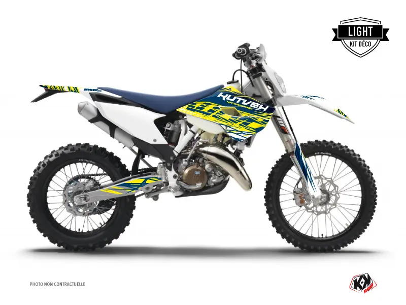 Kit plastiques moto-cross Kutvek Eraser Husqvarna 350 FE jaune bleu