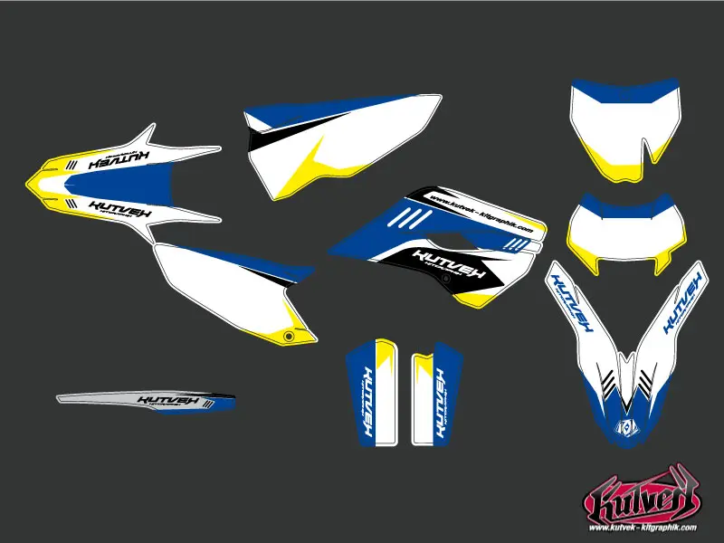 Bộ Decal Moto Cross Chrono Husqvarna 450 FE KUTVEK — góc nhìn thứ 2