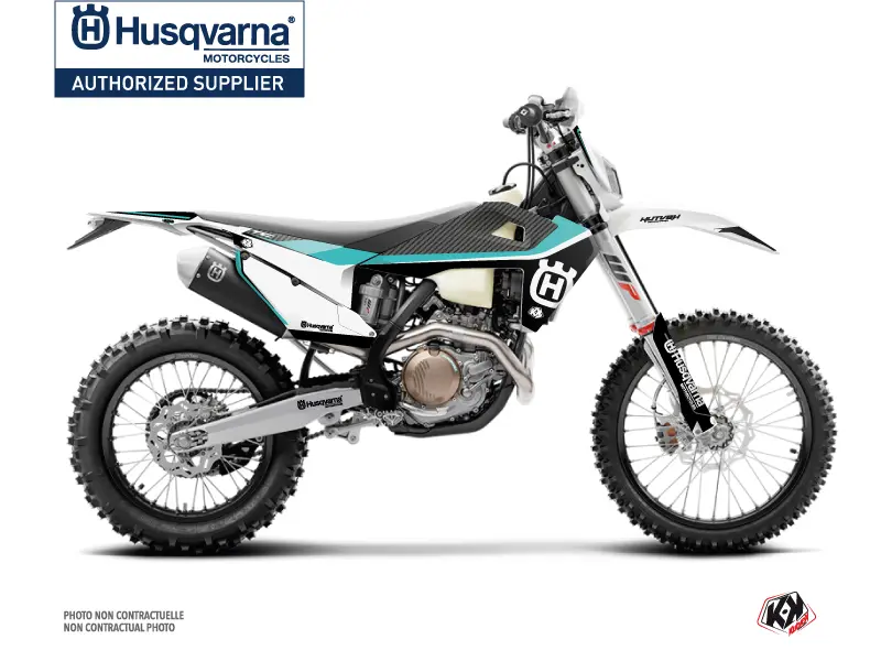 طقم ديكور دراجة كروس Legend Husqvarna 501 FE تركوازي KUTVEK