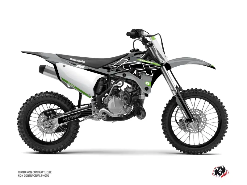 Kawasaki 85 KX Gri Motocross Dekorasyon Kit KUTVEK