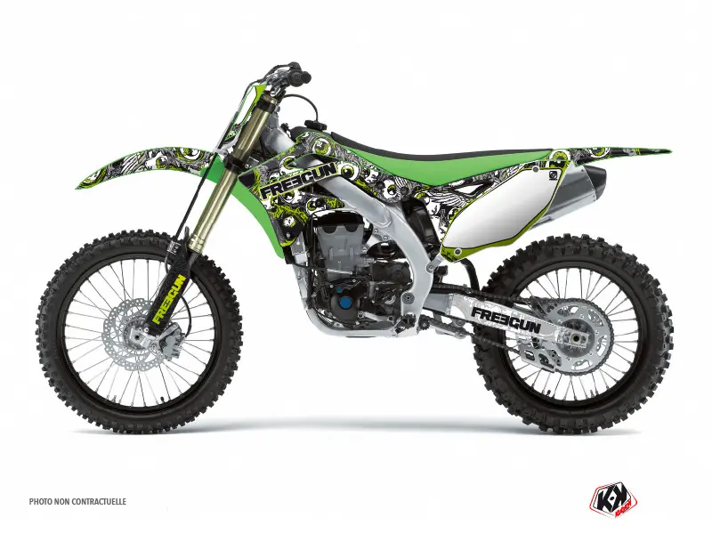 Kit Plastiques Moto Cross Freegun Eyed Kawasaki 250 KX Vert Light