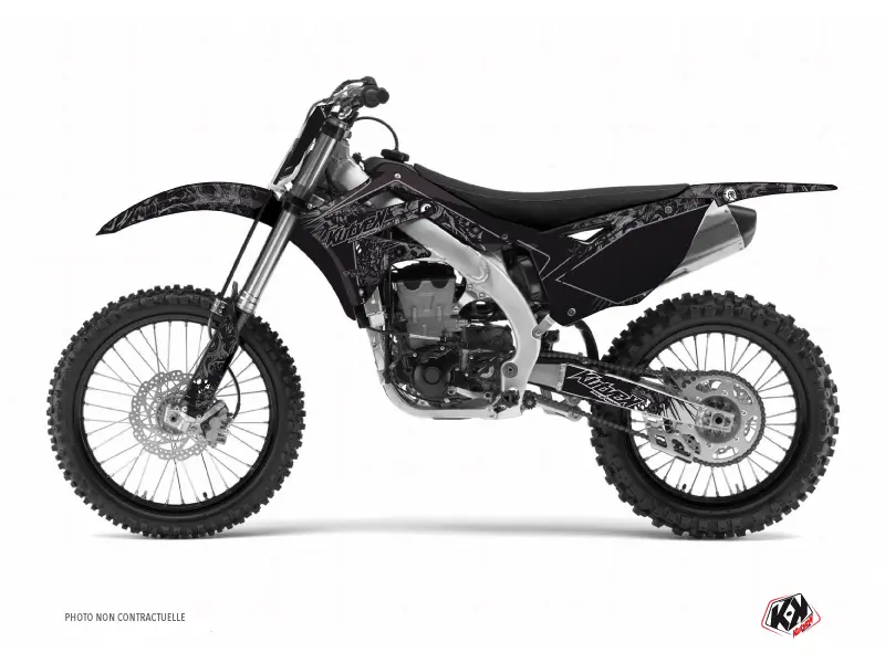 Kit Dekorasi Motor Cross Zombies Dark Kawasaki 250 KX Hitam Light KUTVEK
